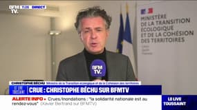 Pas-de-Calais: Christophe Béchu évoque une possible "sortie de la vigilance rouge pluie-inondations" à 16h mais "pas sur les crues"