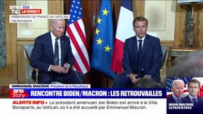 Rencontre Biden/Macron: "C'est l'avenir qu'il faut regarder", assure Emmanuel Macron