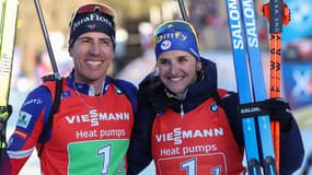 Quentin Fillon Maillet et Julia Simon champions du monde du relais mixte simple à Lenzerheide (Suisse) - le 20/02/2025