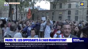 Paris: une manifestation d'élus et de militants écologistes contre l'A69