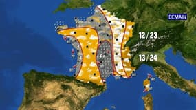 Les prévisions météorologiques pour le vendredi 12 juin 2020.