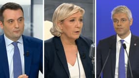 Florian Philippot, Marine Le Pen et Laurent Wauquiez. 