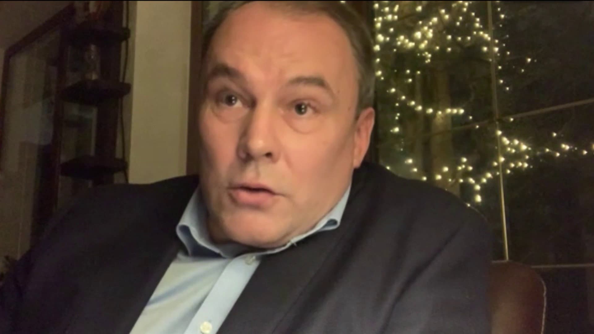 Piotr Tolstoï, vice-président de la Douma russe, le 23 janvier 2023 sur BFMTV Piotr Tolstoï, vice-président de la Douma russe, le 23 janvier 2023 sur BFMTV