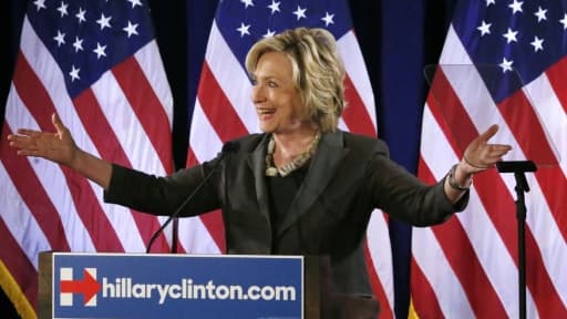 La candidate à l'investiture démocrate Hillary Clinton lors d'un discours à New York le 24 juillet 2015