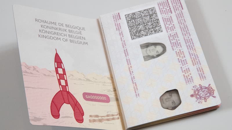 Le nouveau passeport belge avec la fusée de Tintin