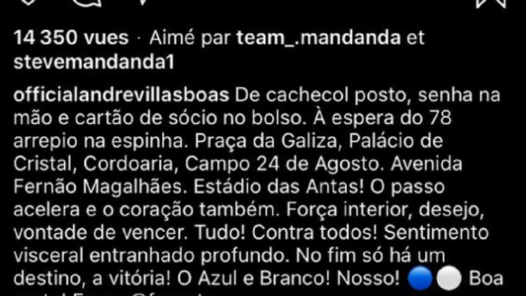 Même pour supporter Porto, André Villas-Boas n'oublie pas l'OM Même pour supporter Porto, André Villas-Boas n'oublie pas l'OM