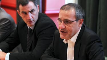 Jean-Guy Talamoni (premier plan) et Gilles Simeoni