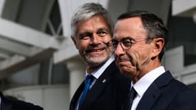 Gérard Larcher, Laurent Wauquiez et Bruno Retailleau le 12 septembre 2024 