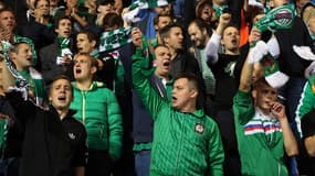 Des supporters du Rapid Vienne en déplacement à Genk en 2013.