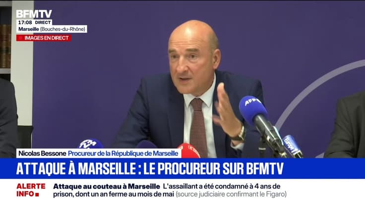 Attaque au couteau à Marseille: "C'est le réceptionniste de l'hôtel qui a été blessé", indique Nicolas Bessone, procureur de la République de Marseille