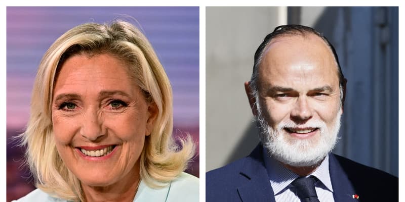 Marine Le Pen, la cheffe des députés du Rassemblement national, et l'ancien Premier ministre Édouard Philippe. Montage photo.