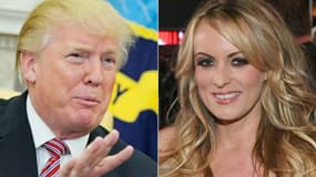 Donald Trump et Stormy Daniels. PHOTO D'ILLUSTRATION