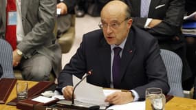 Alain Juppé devant le Conseil de sécurité de l'Onu, fin janvier. La France et ses partenaires occidentaux ont relancé la négociation avec la Russie pour faire céder Moscou sur le dossier syrien et obtenir le vote d'une résolution, a dit mercredi le minist