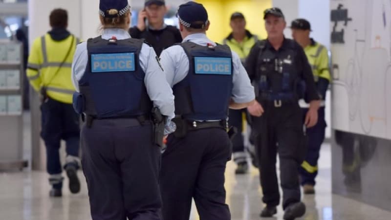 Une patrouille dans l'aéroport de Sydney le 31 juillet 2017