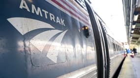 Un train de la compagnie ferroviaire publique Amtrak à Washington DC, le 22 avril 2022 (photo d'illustration). 