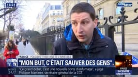 "Mon but, c'était de sauver des gens." Un habitant de l'immeuble qui a pris feu à Paris, a alerté plusieurs de ses voisins