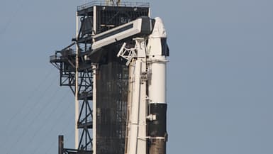 La fusée Falcon 9 de SpaceX au Centre spatial Kennedy (Floride), le 17 janvier 2024.
