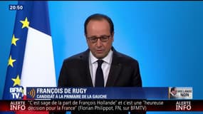 Hollande renonce à être candidat: "Je salue son sens des responsabilités", François de Rugy