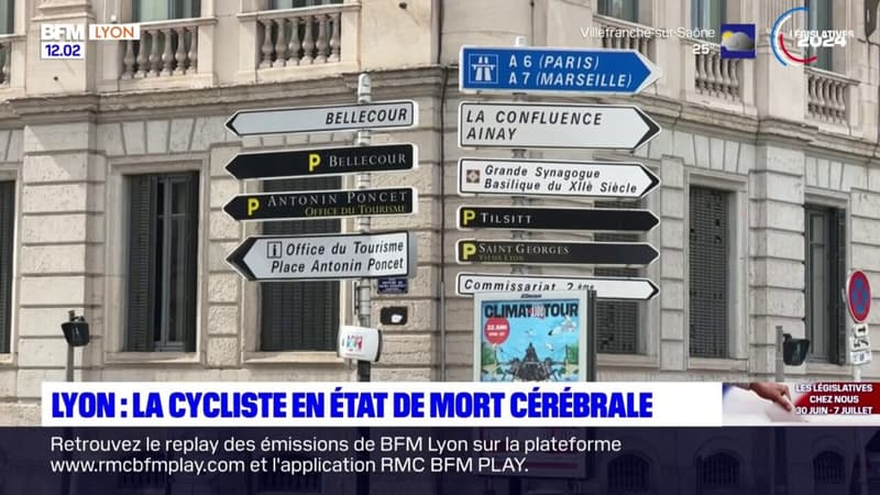 Lyon: une cycliste en état de mort cérébrale après un accident de la route
