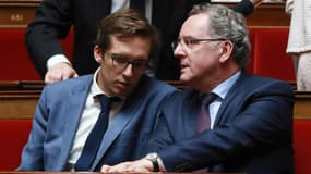 Pacôme Rupin et Richard Ferrand à l'Assemblée nationale le 2 août 2017.