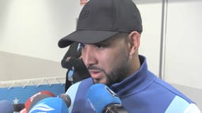 Dimitri Payet en zone mixte, 31 mars 2023