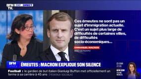 Emmanuel Macron sur les émeutes: "Je me suis gardé de réagir à chaud (...) parce que dans les moments d'émotion, on est sommé de choisir son camp"