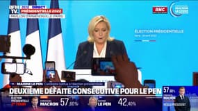 Marine Le Pen estime que "les idées [qu'elle représente] arrivent à des sommets" malgré "des méthodes déloyales et brutales"
