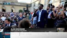 Les Bleus à l'Élysée: "C'est la République, c'est gigantesque", lance le père de Grizemann