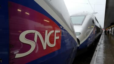 Deux TGV en gare (PHOTO D'ILLUSTRATION).