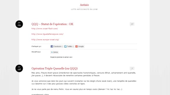 Sur leur blog, les hackers se présentent sous le nom "Antisio".