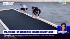 Marseille: à la découverte d'un terrain de pétanque démontable