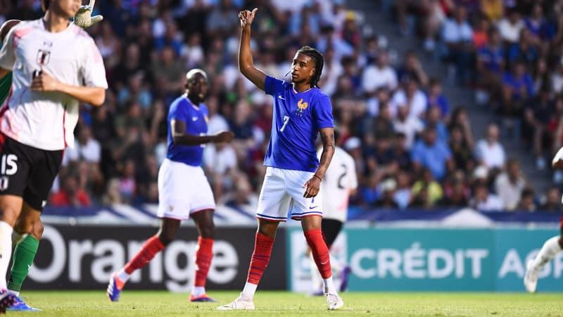 Michael Olise lors de France-Japon le 17 juillet 2024.