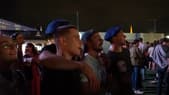 Des supporters des Bleus dans la fan zone de la Concorde lors du match France-Uruguay