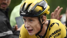 Le Danois Jonas Vingegaard à l'arrivée de la 16e étape de la Vuelta le 12 septembre 2023