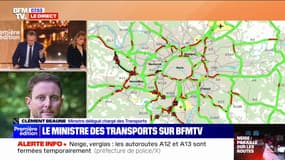 Neige et verglas: Clément Beaune évoque "une centaine d'accidents sans gravité" en Île-de-France