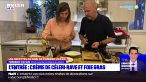 Recette de Noël de Frédéric Payan: crème de céleri-rave et foie gras
