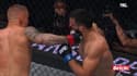 Benoit Saint Denis touché par Dustin Poirier lors de l'UFC 299, le 10 mars 2024