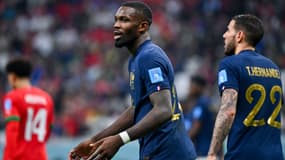 Marcus Thuram lors de son entrée durant France-Maroc, demi-finale de la Coupe du monde 2022