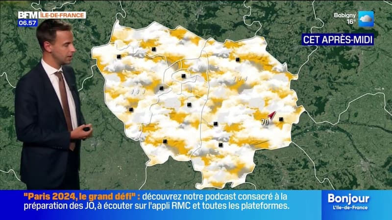 Météo Paris Ile-de-France: des nuages ce matin et des averses dans l'après-midi, jusqu'à 19°C à Paris (1/1)