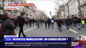 Un groupe de black bloc s'est constitué dans la manifestation parisienne avant d'être dispersé par les forces de l'ordre