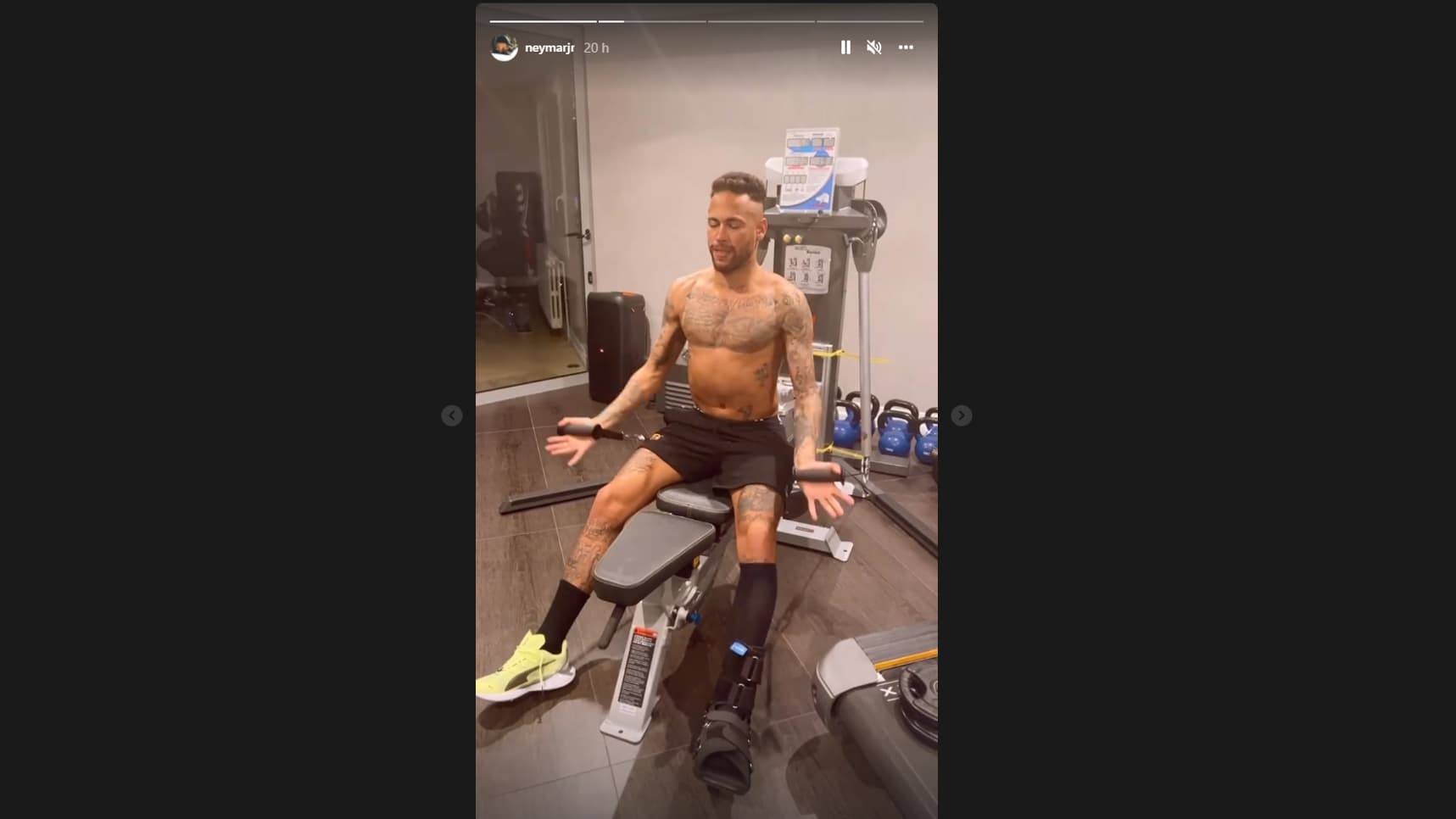 Neymar en pleine rééducation