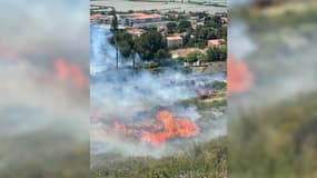 Un incendie s'est déclaré à Vitrolles ce 9 juin 2022. 