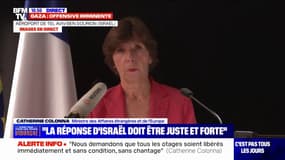 Catherine Colonna: "Israël a le droit de se défendre face à la monstruosité du Hamas et au danger qu'il représente, sa réponse doit être ferme et juste" 