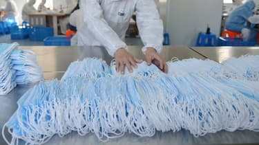 Un stock de masques chirurgicaux à Wuhan en Chine (Photo d'illustration)