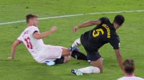Jude Bellingham et Ivan Rakitic lors de Séville-Real Madrid, le 21 octobre 2023