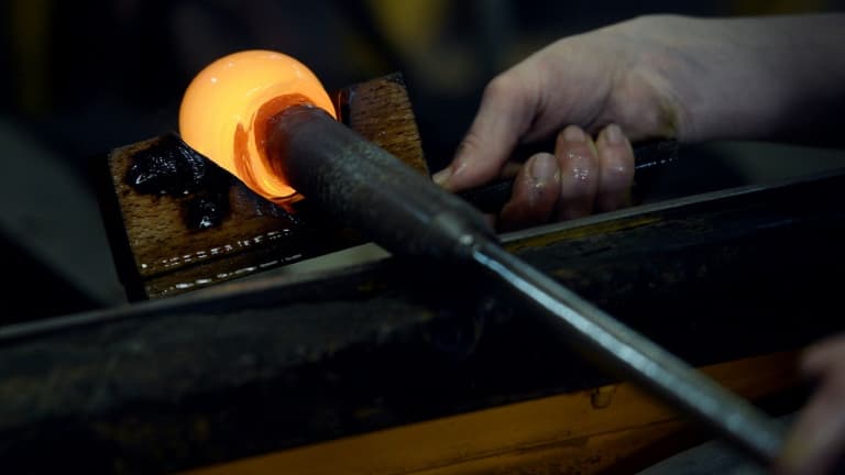 A la cristallerie de luxe de Baccarat (Meurthe-et-Moselle) le 17 mars 2015 