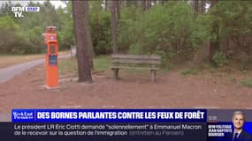 Lège-Cap-Ferret: des bornes délivrent des messages de prévention contre les feux de forêt 