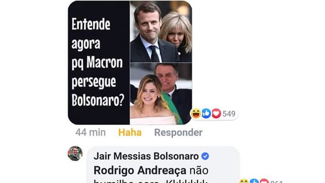 Le président brésilien Jair Bolsonaro s'en prend à Brigitte Macron sur Facebook
