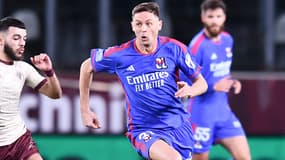 Le Serbe Nemanja Matic avec l'OL contre Metz, le 23 février 2024