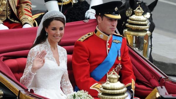 Kate et William le jour de leur mariage, le 29 avril 2011. 
